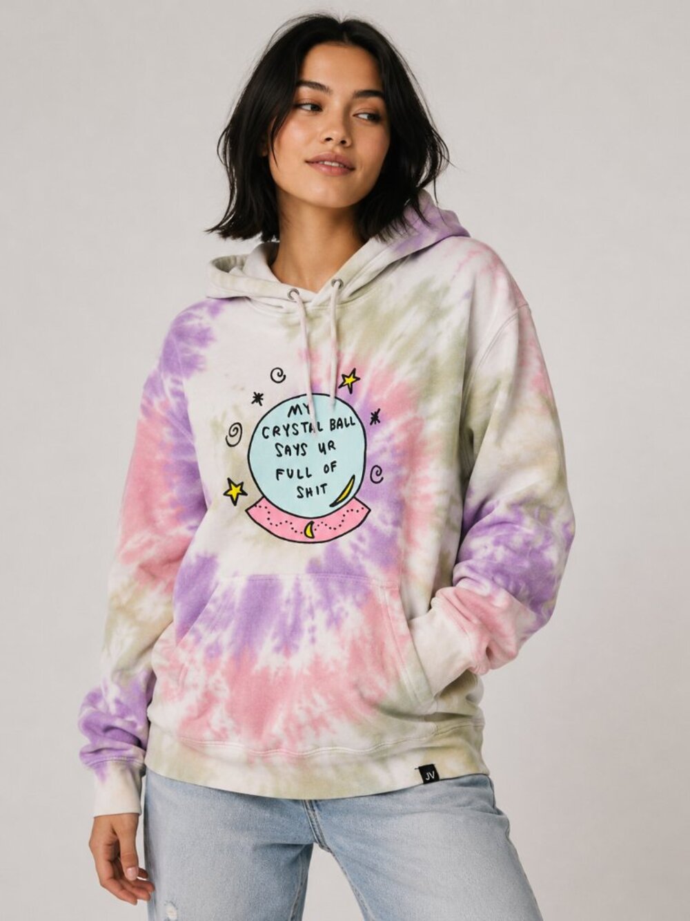 JV by Jac Vanek Crystal Ball Tie Dye Graphic Hoodie 🔮